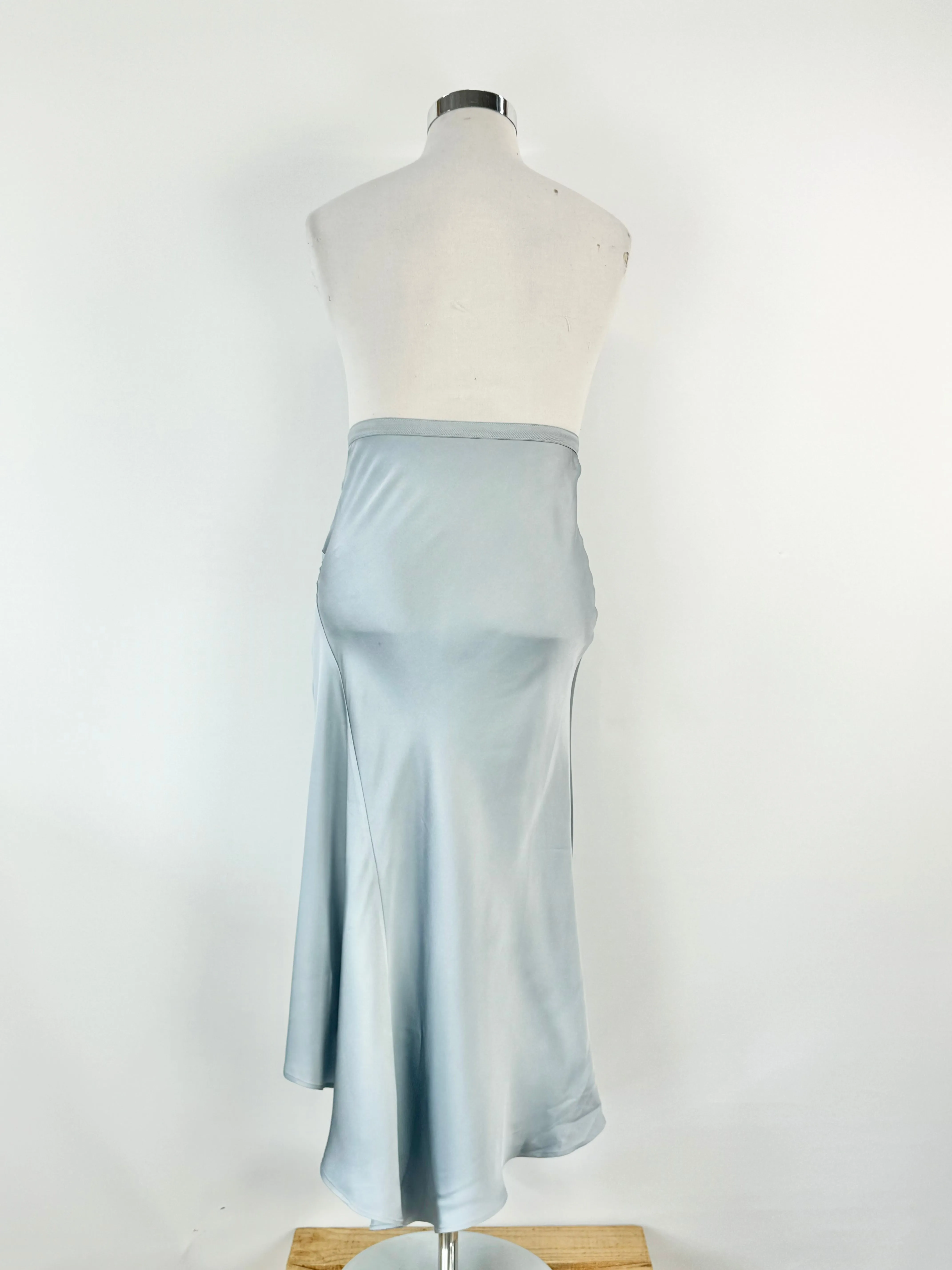 Anine Bing Ice Blue Bias Cut Silk Maxi Skirt - AU10/12