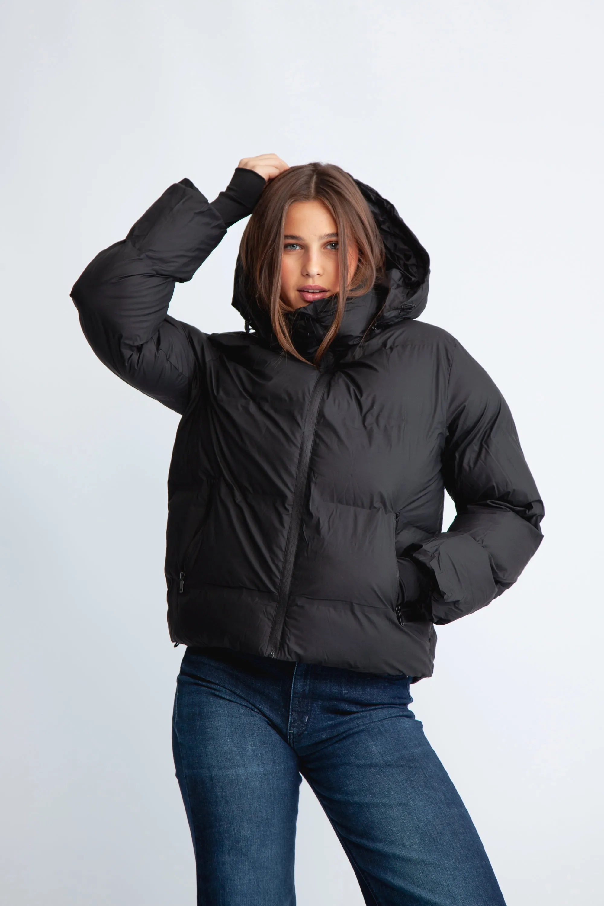 Fox C Puffer Jacket - Black
