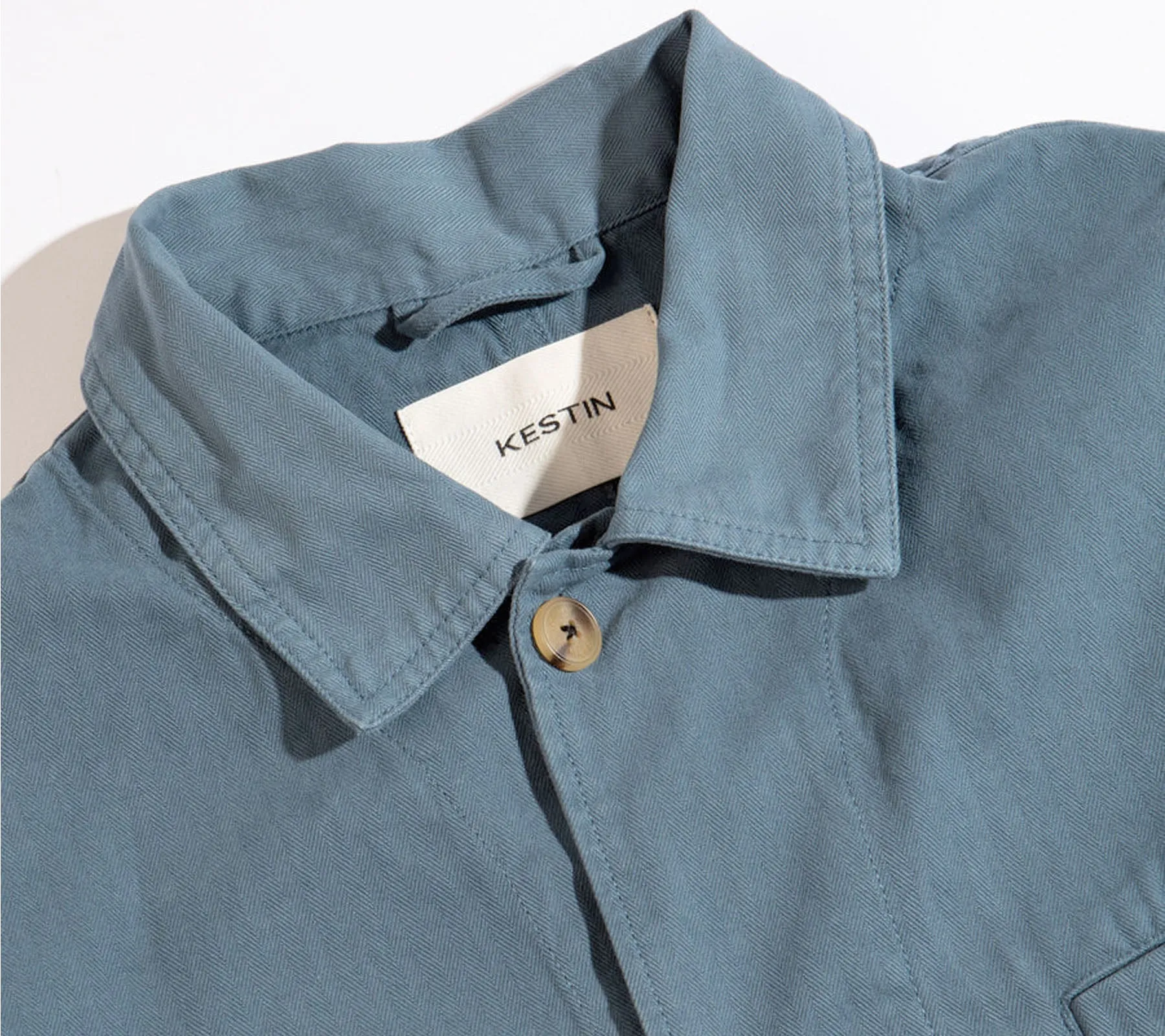 Huntly Jacket | French Blue Herringbone
