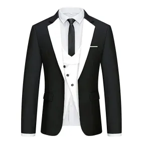 Men suit 3pc jacket vest pants suit*