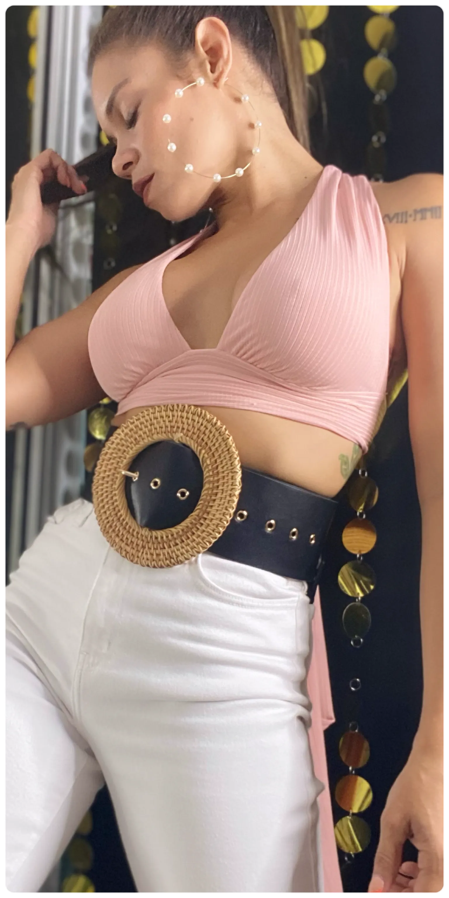 Rose V-Neck Crop Top