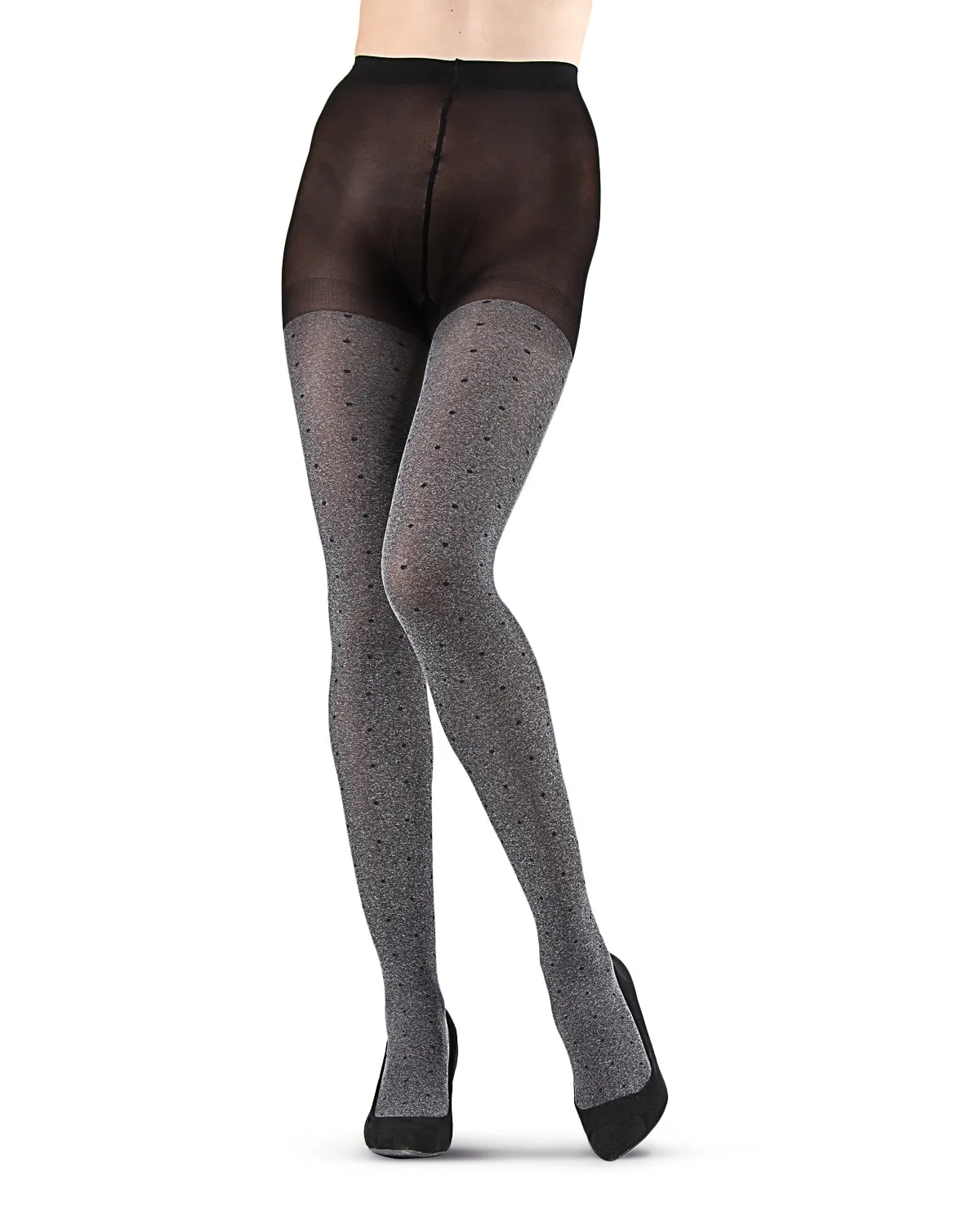 Women's Static Pindot Opaque Nylon Tights